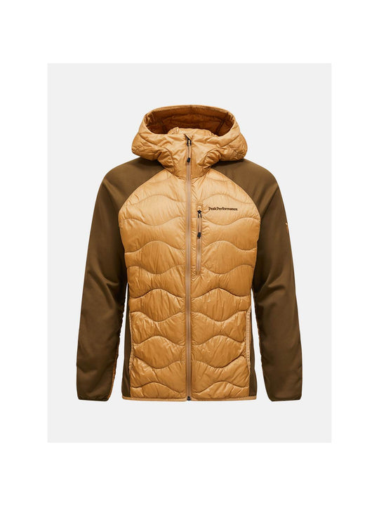 Kurtka PEAK PERFORMANCE Helium Down Hybrid Hood Men brązowy

