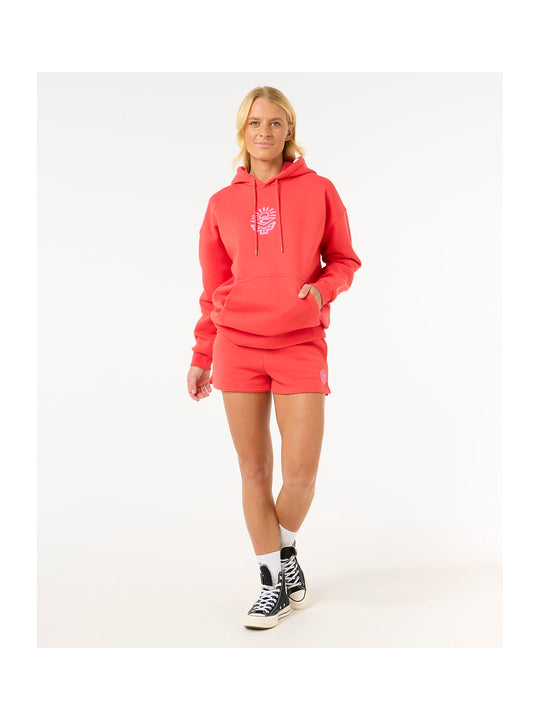 Bluza dresowa damska RIP CURL Icons Of Surf Heritage Hood czerwona
