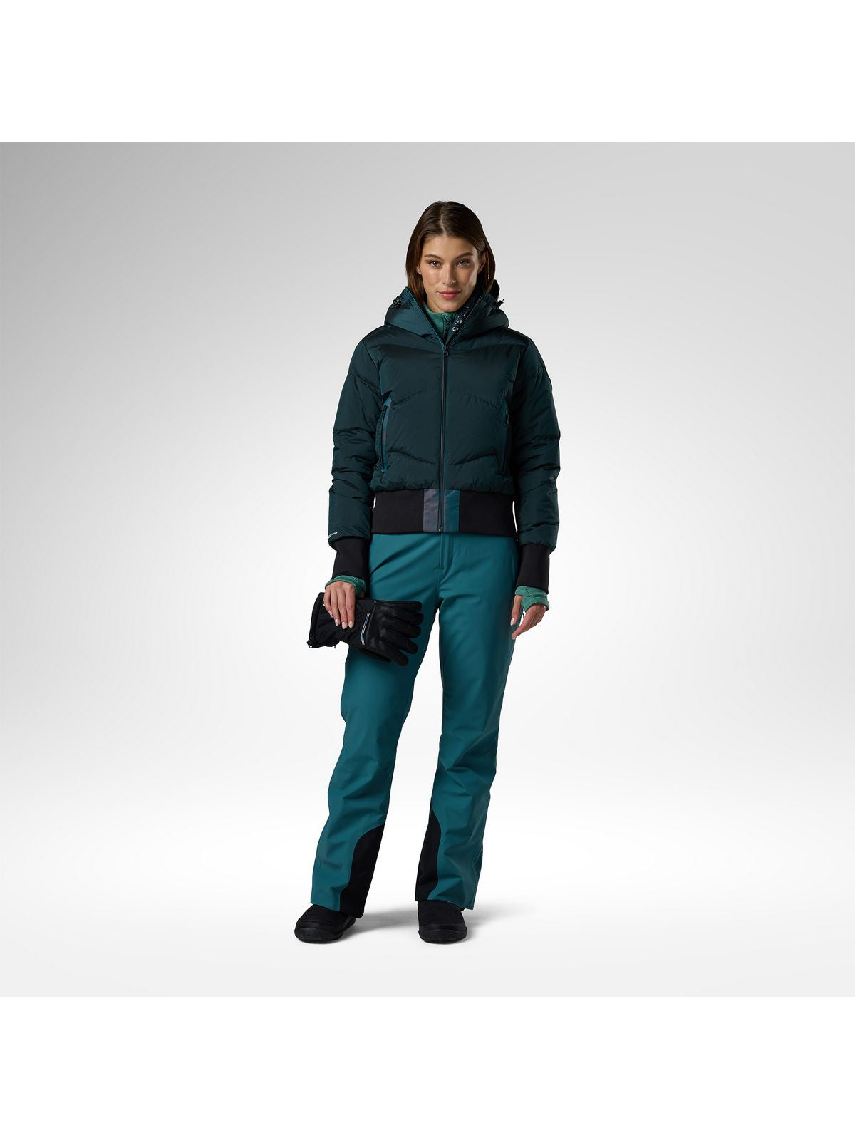 Kurtka narciarska damska ROSSIGNOL W Snowblaze Down Bomber Jacket zielona