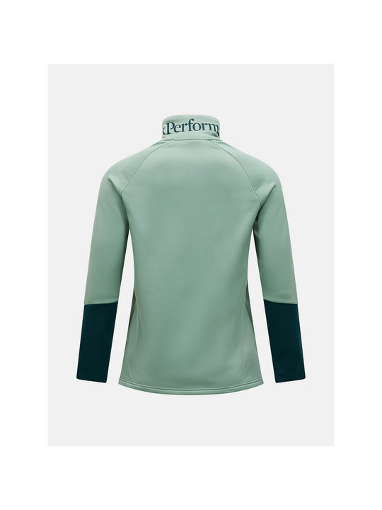 Bluza damska PEAK PERFORMANCE W Rider Essentials Midlayer Zip Jacket kolor zielony
