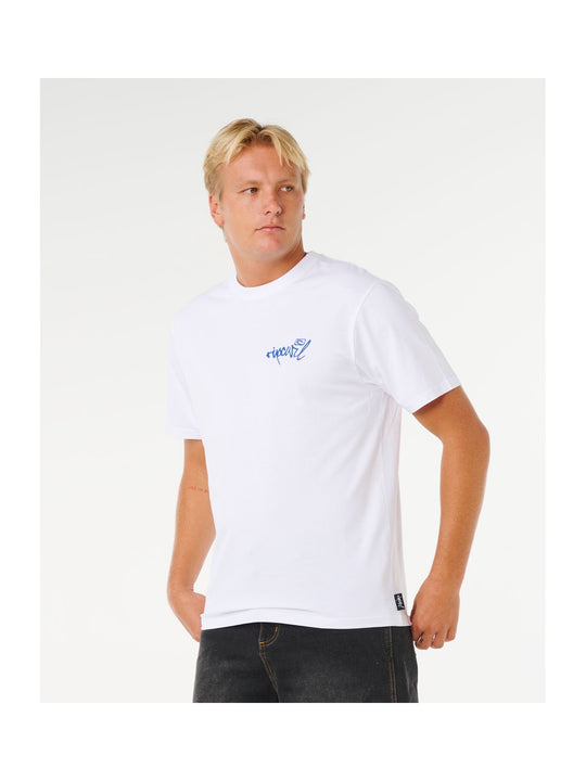 Koszulka męska RIP CURL Inner Visions Hack Tee biała
