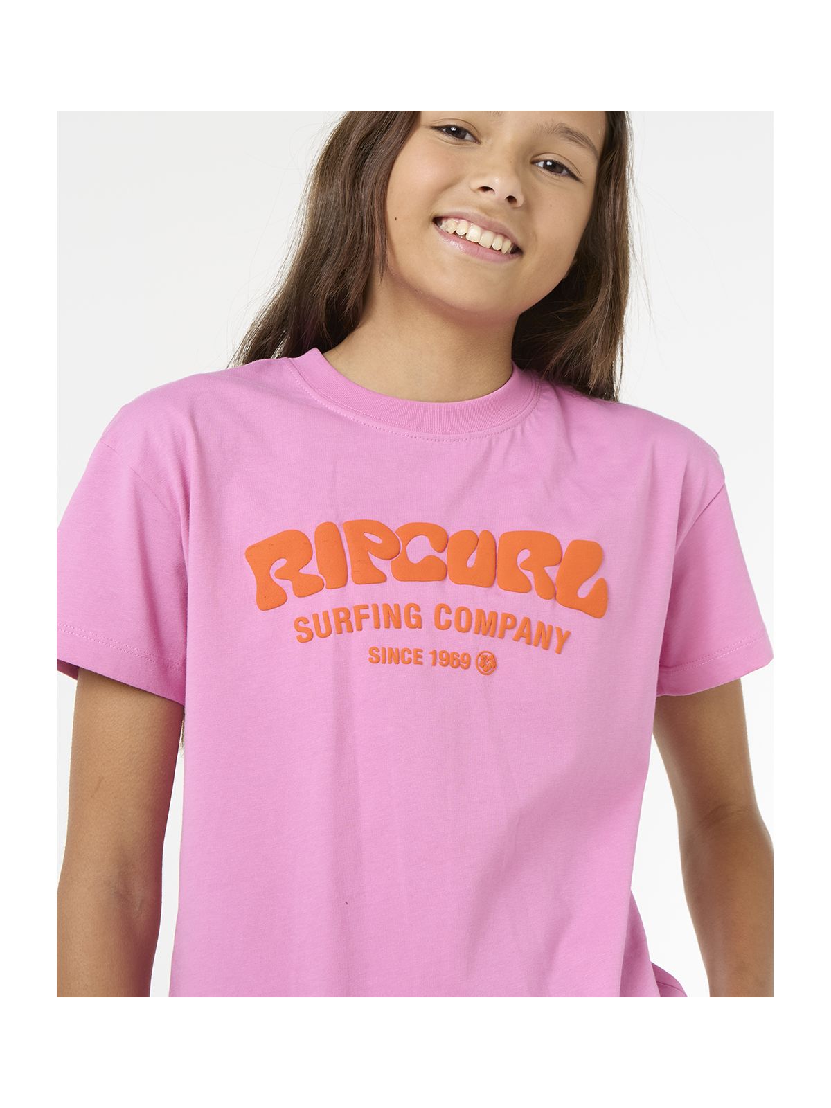 Koszulka RIP CURL Surf Puff Relaxed Tee- Girl różowy - Adventure Sports