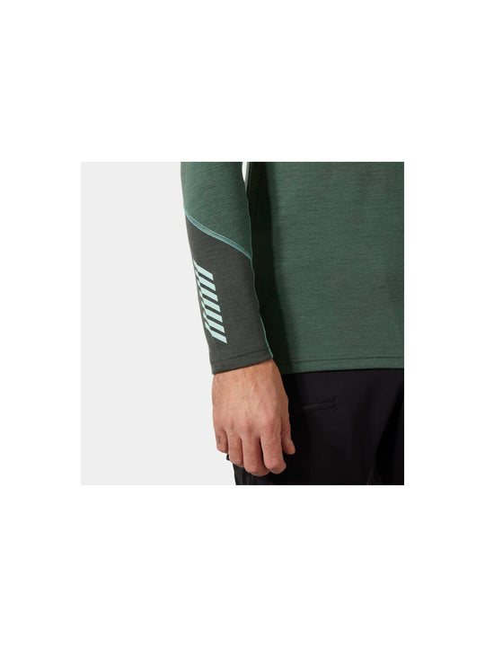 Koszulka męska HELLY HANSEN Lifa Merino Midweight Crew  kolor zielony
