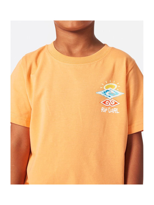 Koszulka RIP CURL ICONS OF SHRED TEE -BOY pomarańczowa - Adventure Sports
