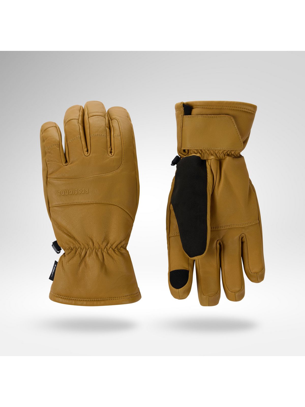 Rękawice narciarskie ROSSIGNOL Full Leather Ski Gloves R-Shel brązowe