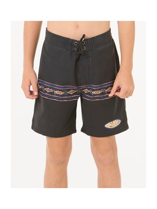 Szorty kąpielowe chłopięce RIP CURL Mirage Raw Energy Geo - Boy czarne
