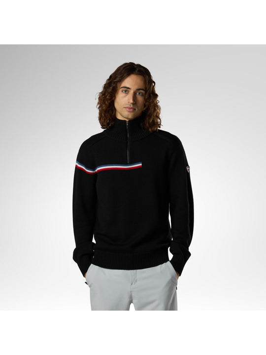 Sweter męski ROSSIGNOL M Odysseus Half Zip Merino Swe czarny
