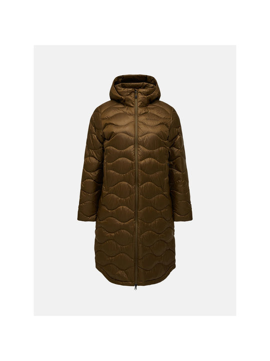 Płaszcz damski PEAK PERFORMANCE Helium Down Coat brązowy
