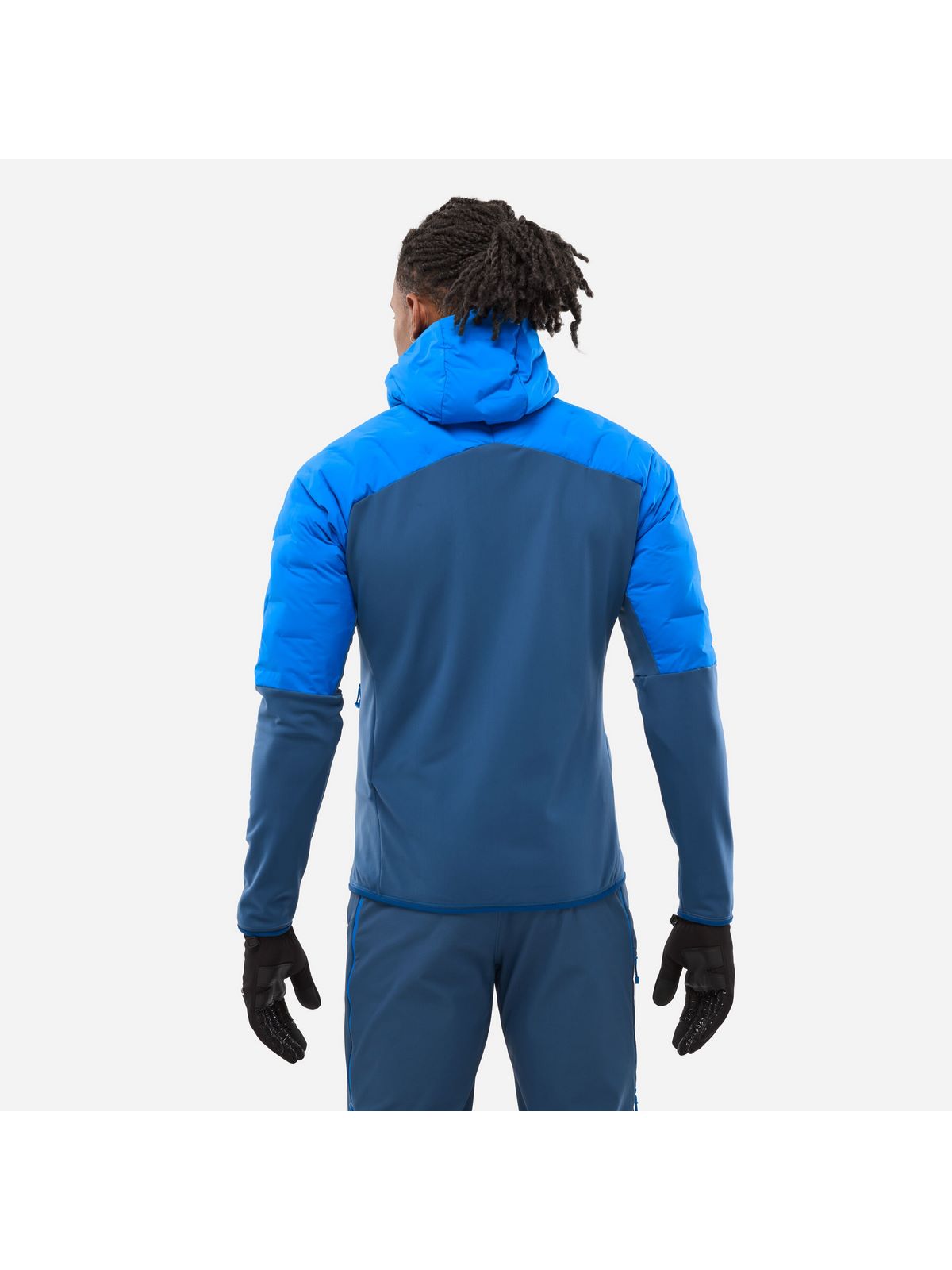 Kurtka narciarska męska MILLET M MHITE HYBRID HOODIE niebieska