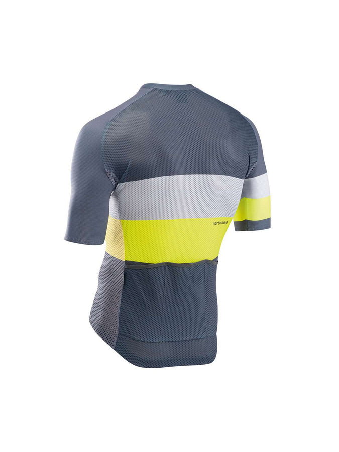 Koszulka rowerowa NORTHWAVE Blade Air Jersey - ciemny szary/żółty