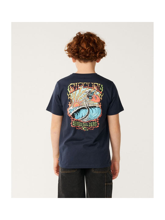 Koszulka juniorska RIP CURL Air Shred Tee-Boy granatowa

