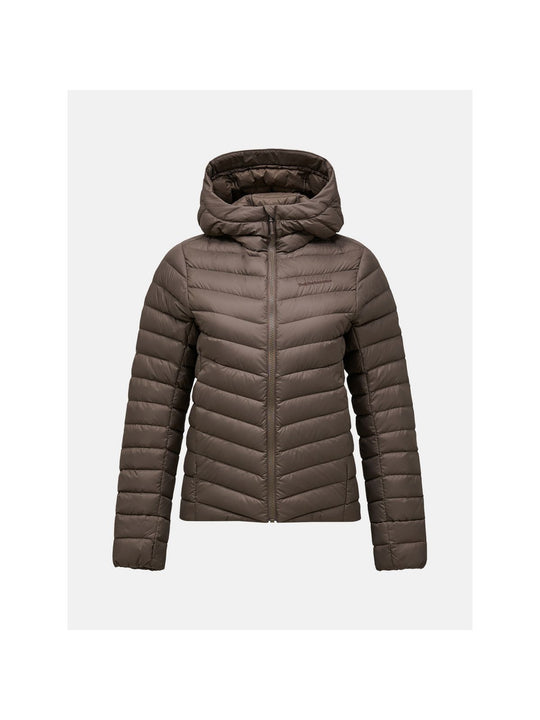 Kurtka damska PEAK PERFORMANCE Frost Down Hood Jacket brązowa
