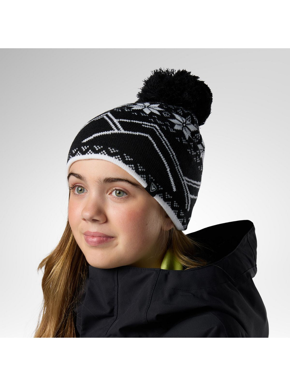 Czapka juniorska ROSSIGNOL Jr Pompom Beanie czarna