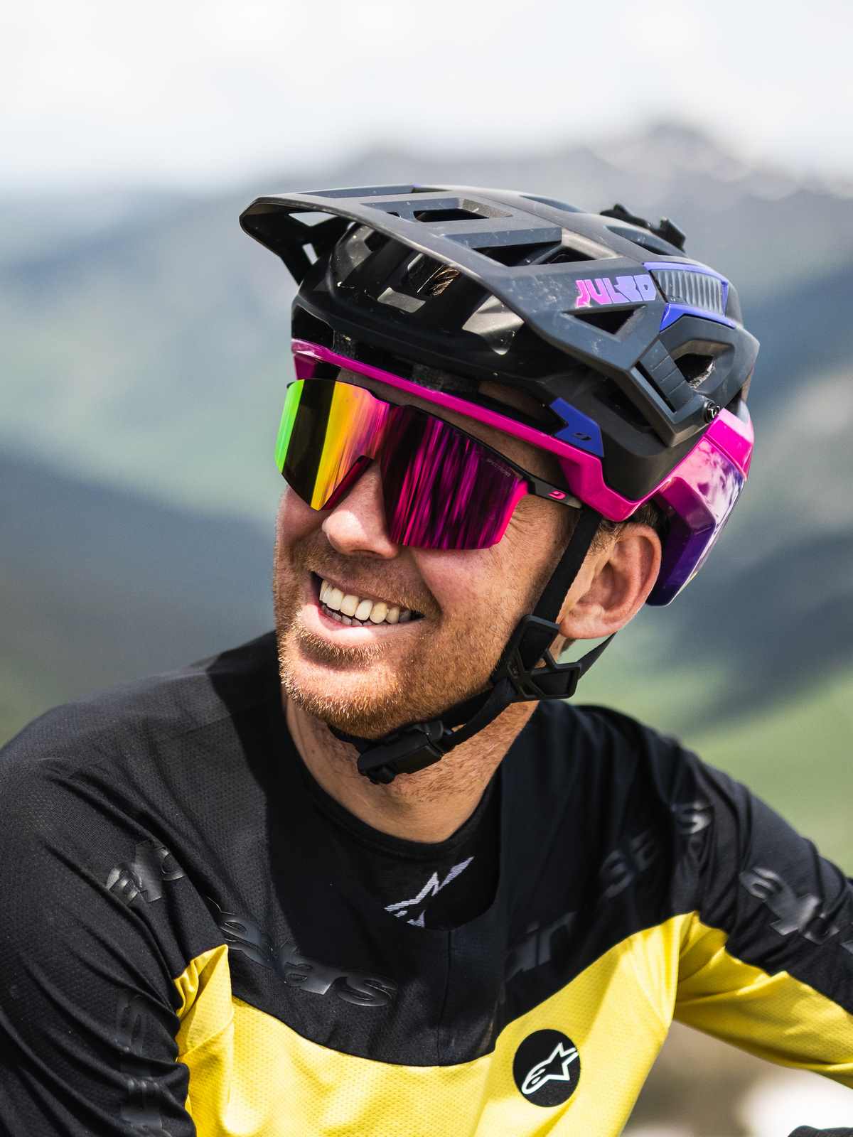 Okulary rowerowe Julbo Edge - czarno różowy | Spectron cat 3