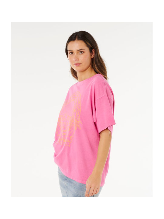 Koszulka damska RIP CURL Hotel Malibu Heritage Tee różowa
