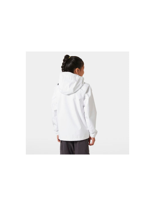 Kurtka HELLY HANSEN JR CREW HOODED JACKE biały - Adventure Sports
