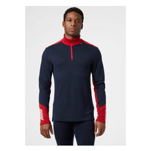 Koszulka męska HELLY HANSEN Lifa Merino Midweight 1/2 Zip  kolor granatowy
