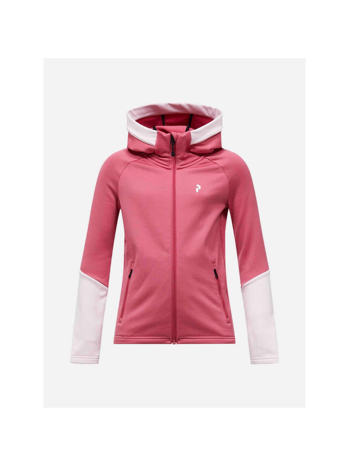 Bluza juniorska PEAK PERFORMANCE Rider Essentials Midlayer Zip Hood różowa
