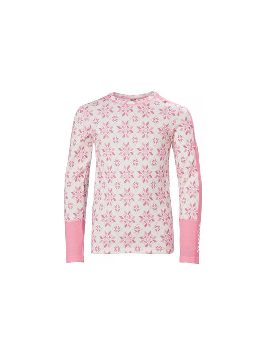 Bielizna Helly Hansen Jr Graphic Lifa Merino Set różowy
