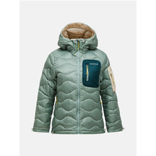 Kurtka damska puchowa PEAK PERFORMANCE W Helium Utility Down Hood Jacket kolor zielony
