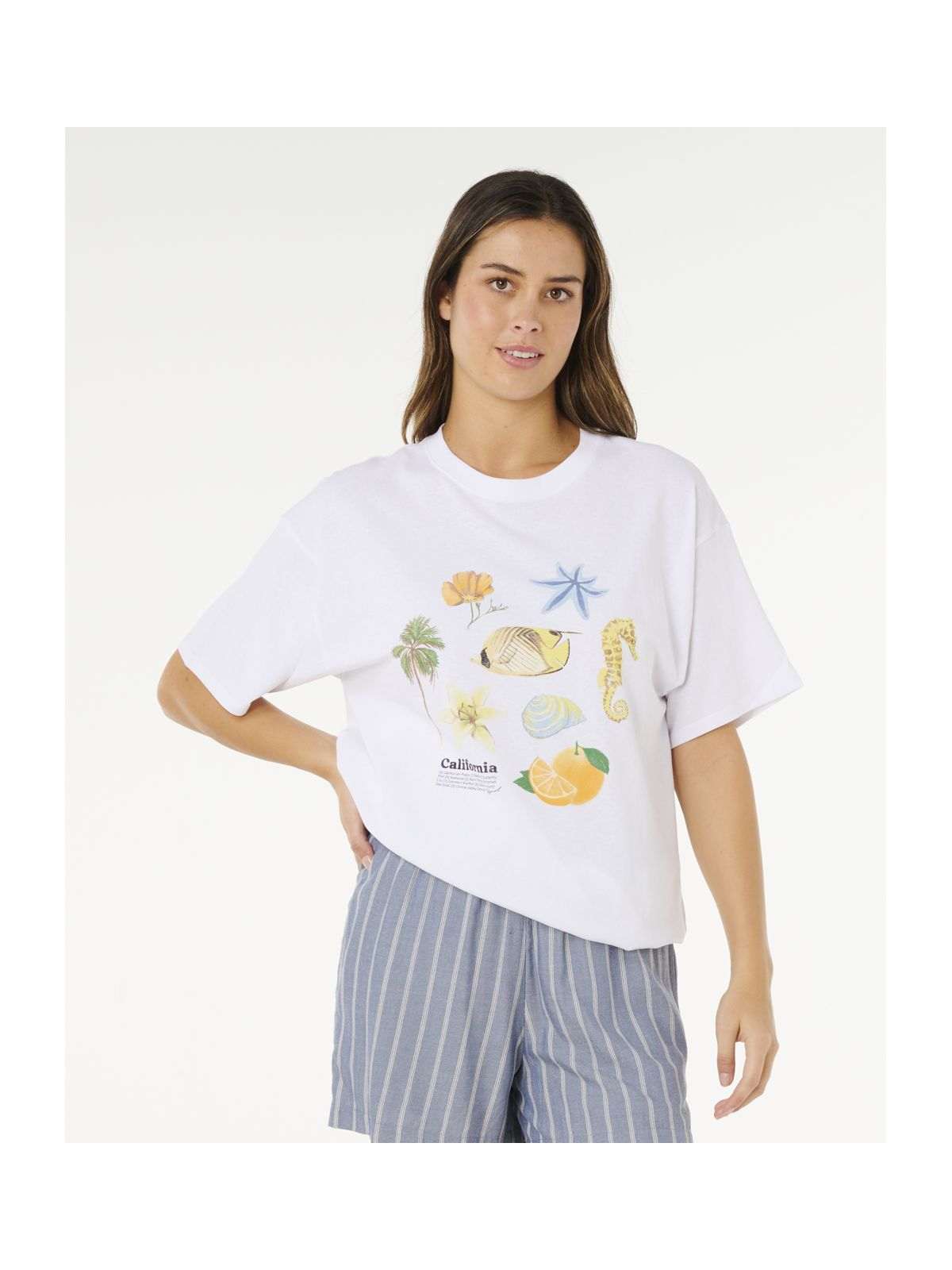 Koszulka damska RIP CURL Poolside Heritage Tee biała