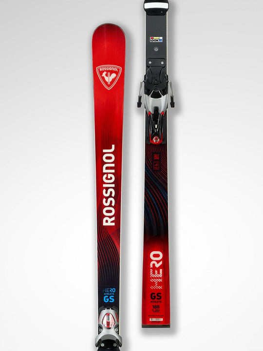 Narty ROSSIGNOL Hero Athlete Fis Gs Fac 188 R22 + wiązania LOOK Spx 15 Rockerace Silver Red
