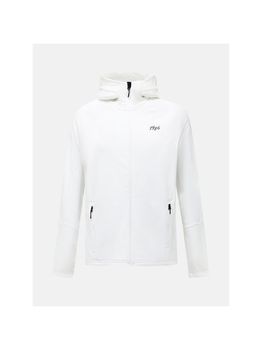 Bluza z kapturem męska PEAK PERFORMANCE 40Y Rider Zip Hood biała
