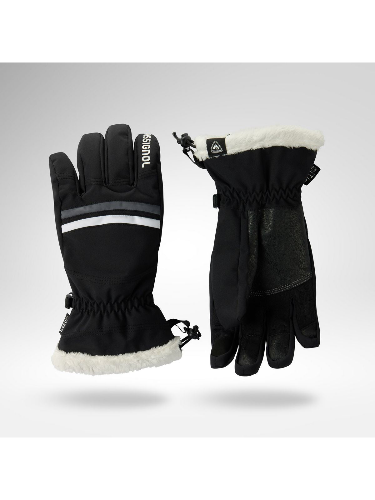 Rękawice narciarskie damskie ROSSIGNOL W Piste Ski Gloves R-Shell Dry czarne