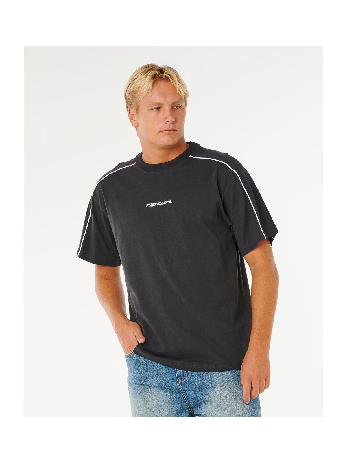 Koszulka męska RIP CURL Inner Visions Panel Tee czarna