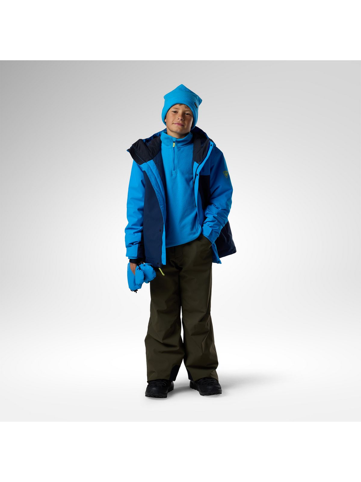 Bluza juniorska ROSSIGNOL Jr Quarter Zip Polar Fleece niebieska