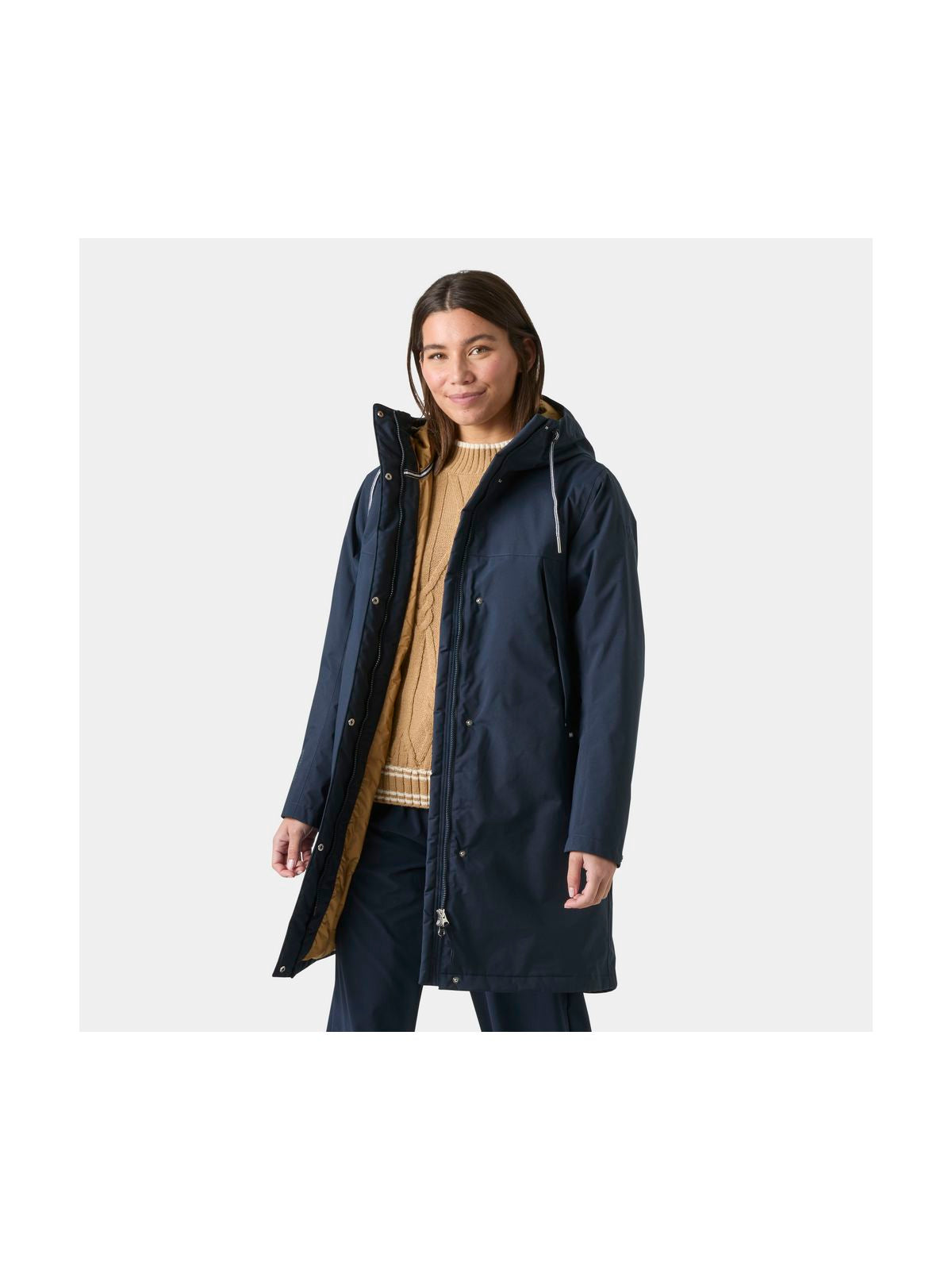 Płaszcz damski HELLY HANSEN W Hvaler Ins Raincoat granatowy