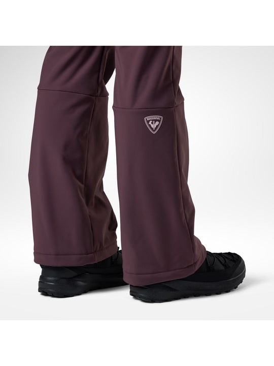 Spodnie narciarskie damskie ROSSIGNOL W Ski Softshell Pant bordowe
