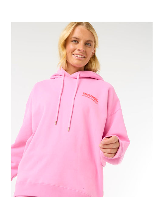 Bluza damska RIP CURL Surf Puff Heritage Hood różowa
