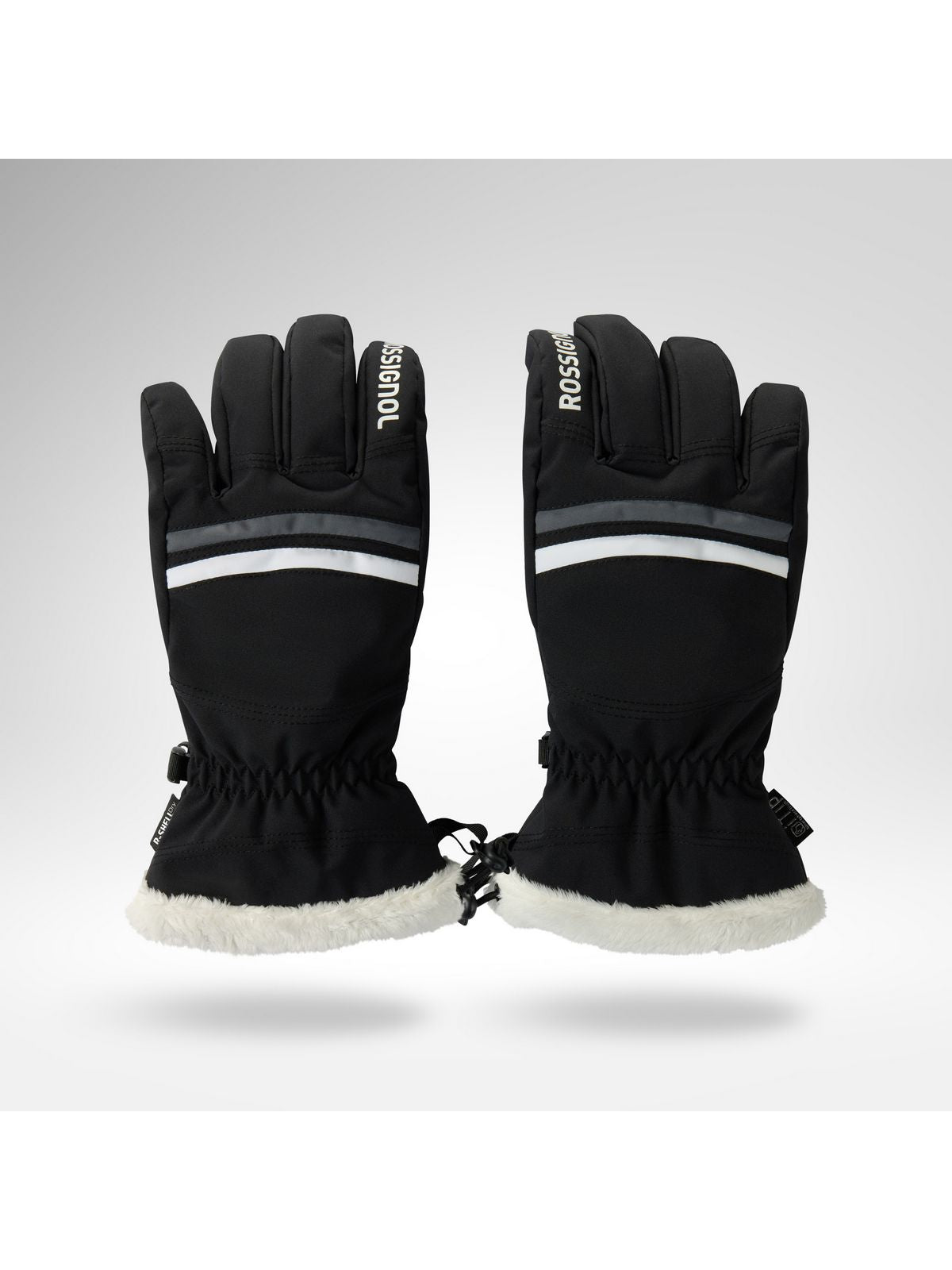 Rękawice narciarskie damskie ROSSIGNOL W Piste Ski Gloves R-Shell Dry czarne