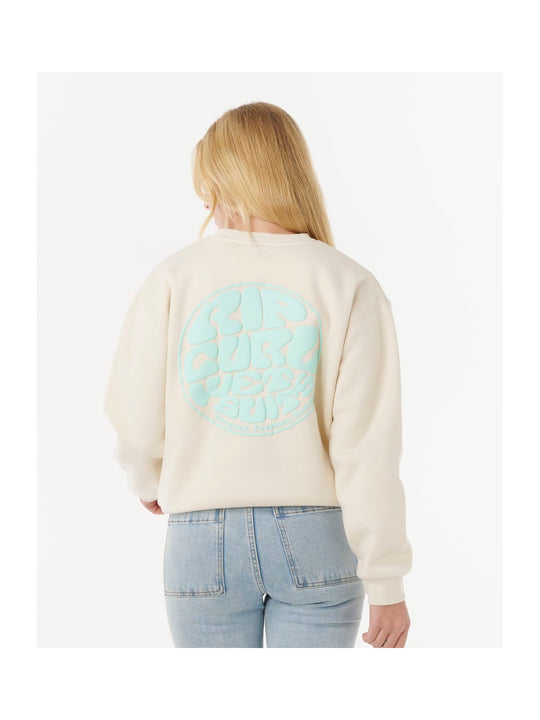 Bluza RIP CURL ICONS OF SURF RELAXED CREW beżowa
