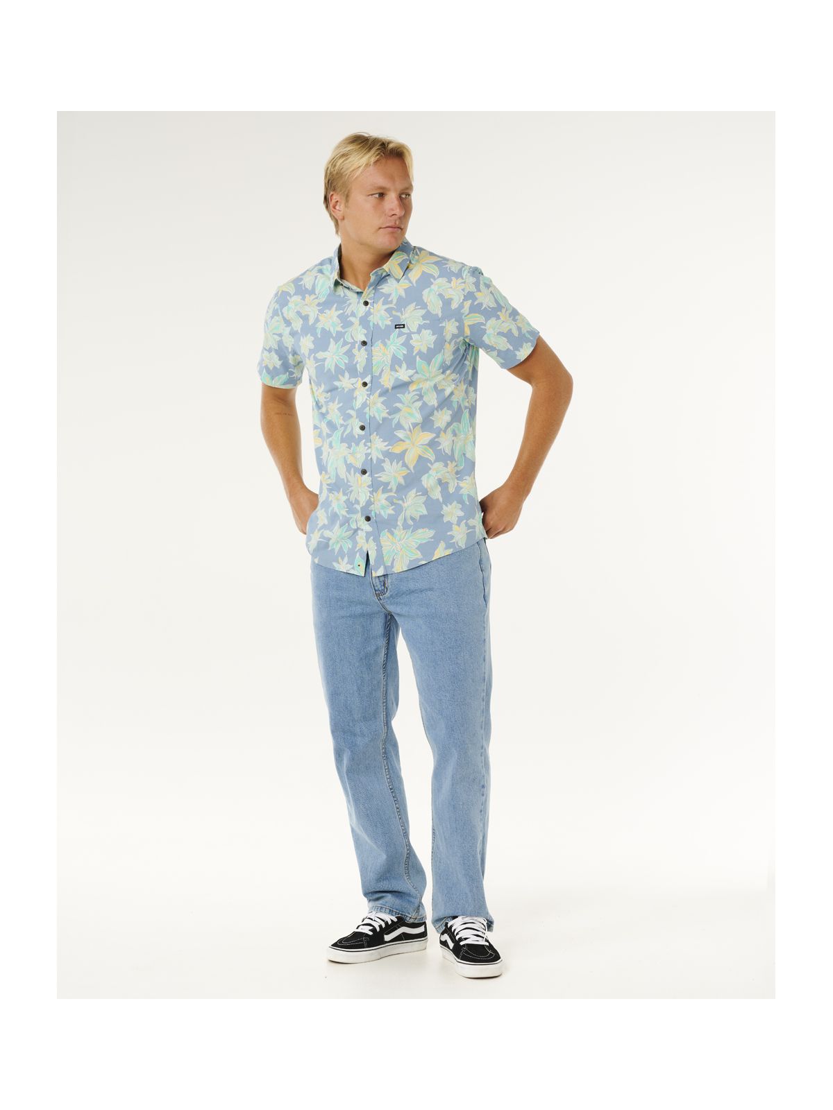 Koszula męska RIP CURL Sessions S/S Shirt niebieska