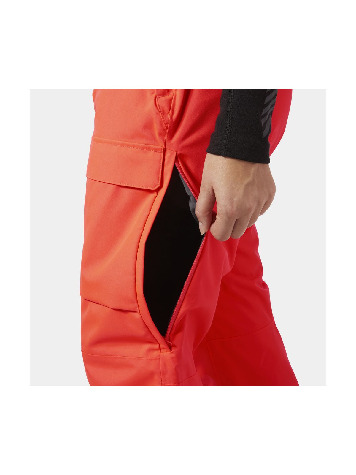 Spodnie narciarskie damskie HELLY HANSEN W SWITCH CARGO 2.0 PANT czerwone