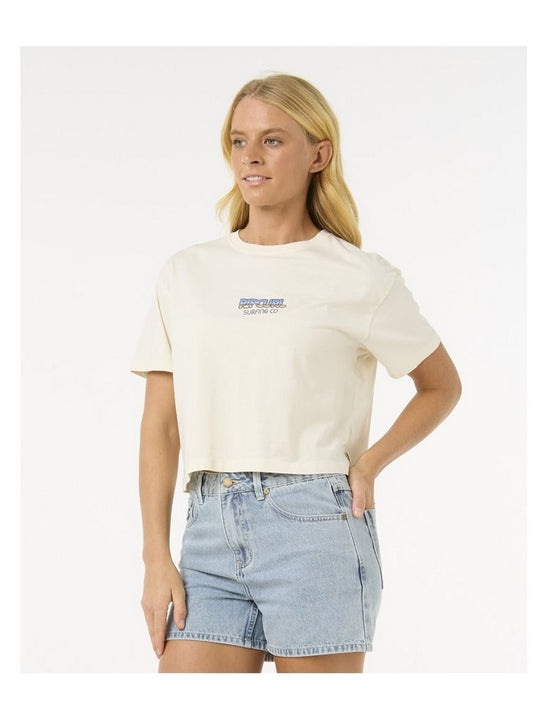 Koszulka RIP CURL Sun &amp; Sea Crop Tee biała
