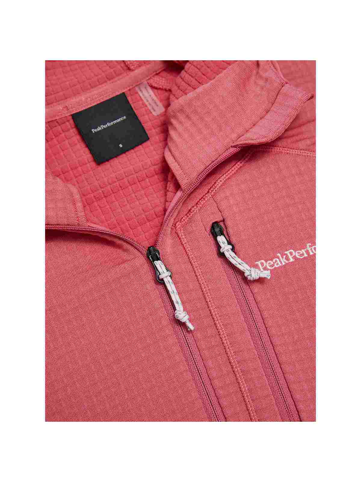 Bluza damska PEAK PERFORMANCE Trail Polartec Power Grid Zip Hood różowa