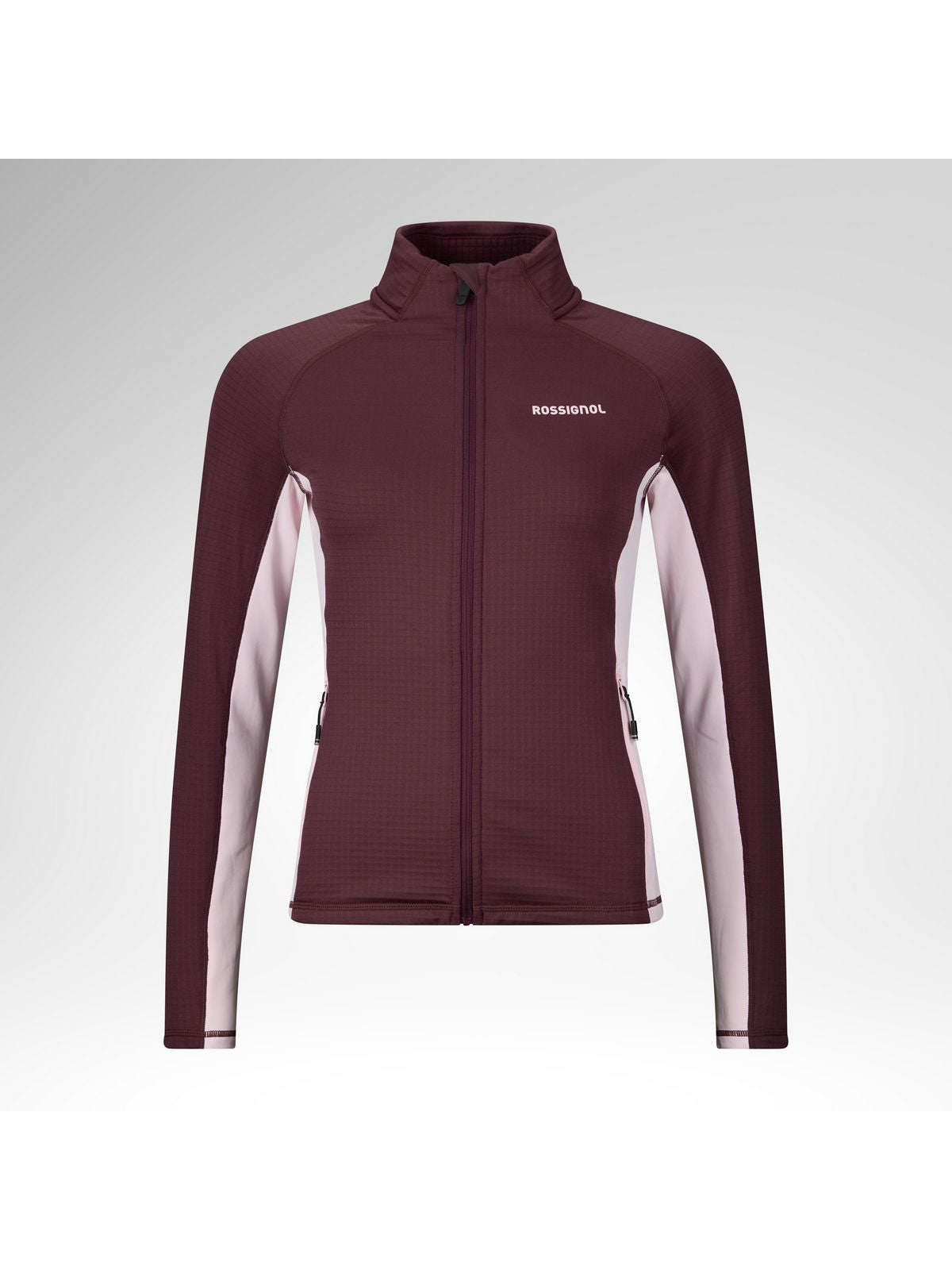 Bluza damska ROSSIGNOL W Blackside Mix Fz Fleece bordowa