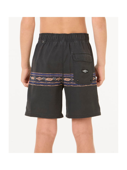 Szorty kąpielowe chłopięce RIP CURL Mirage Raw Energy Geo - Boy czarne
