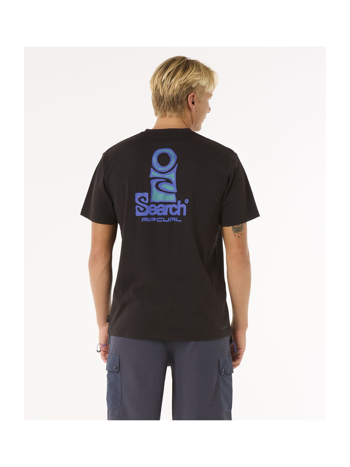 Koszulka męska RIP CURL Vaporcool Search Stack Tee czarna