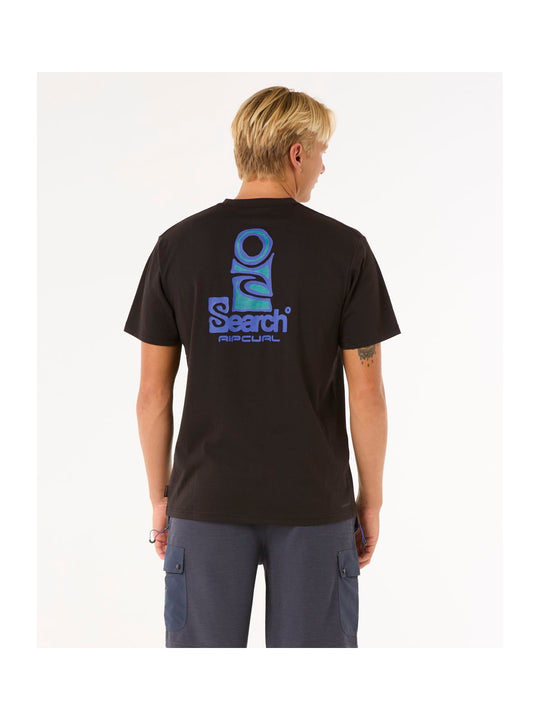 Koszulka męska RIP CURL Vaporcool Search Stack Tee czarna
