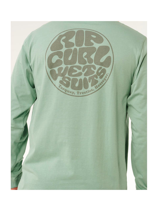 Koszulka męska RIP CURL Wetsuit Icon L/S zielona
