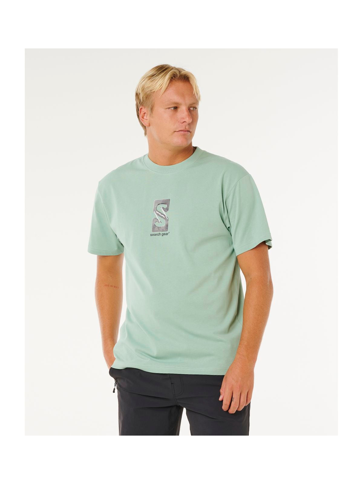 Koszulka męska RIP CURL Search Gear Tee zielona