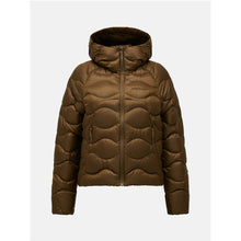 Kurtka damska PEAK PERFORMANCE Helium Nova Down Hood Jacket brązowa
