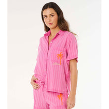 Koszulka damska RIP CURL Hotel Malibu Embroid Shirt różowa
