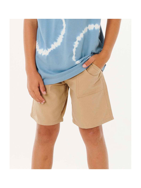 Szorty chłopięce RIP CURL Hyped Canvas Short-Boy beżowe
