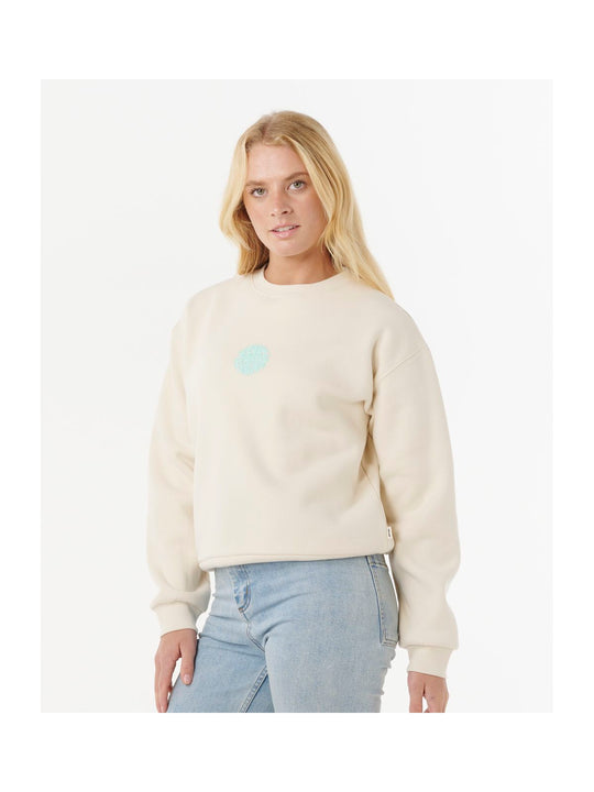 Bluza RIP CURL ICONS OF SURF RELAXED CREW beżowa
