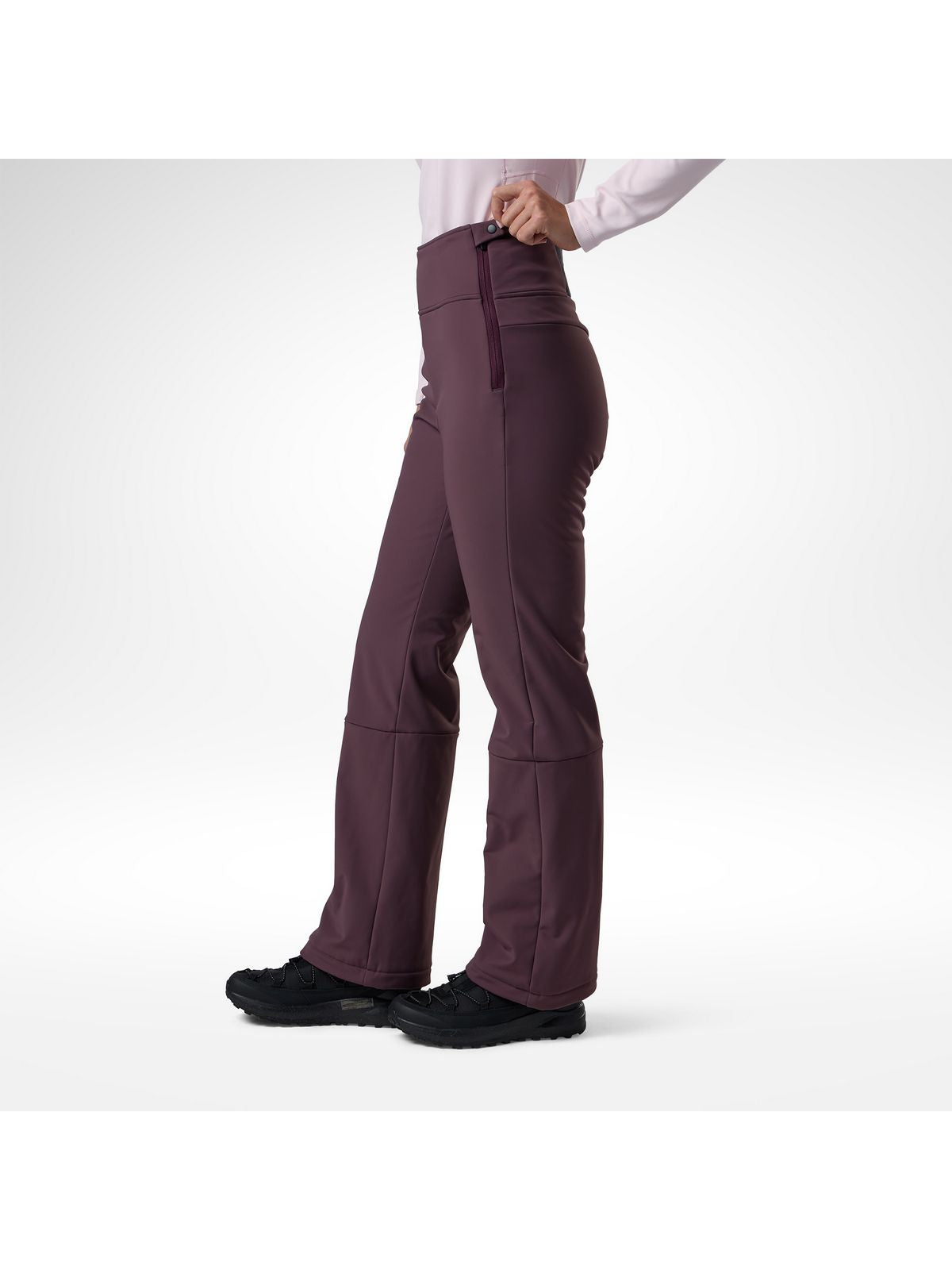 Spodnie narciarskie damskie ROSSIGNOL W Ski Softshell Pant bordowe